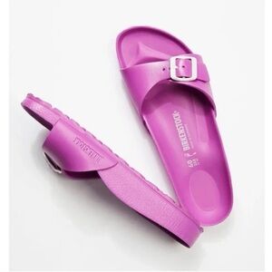 Birkenstock Womens Madrid Slides Flat Slip On Footbed Sandals EVA Purple 38